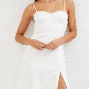 French Connection Echo Ruffle Corset Slipdress - Size 0 - Summer White